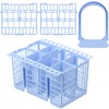 SPARES2GO Cutlery Basket Cage for Indesit Dishwasher (Light Blue)