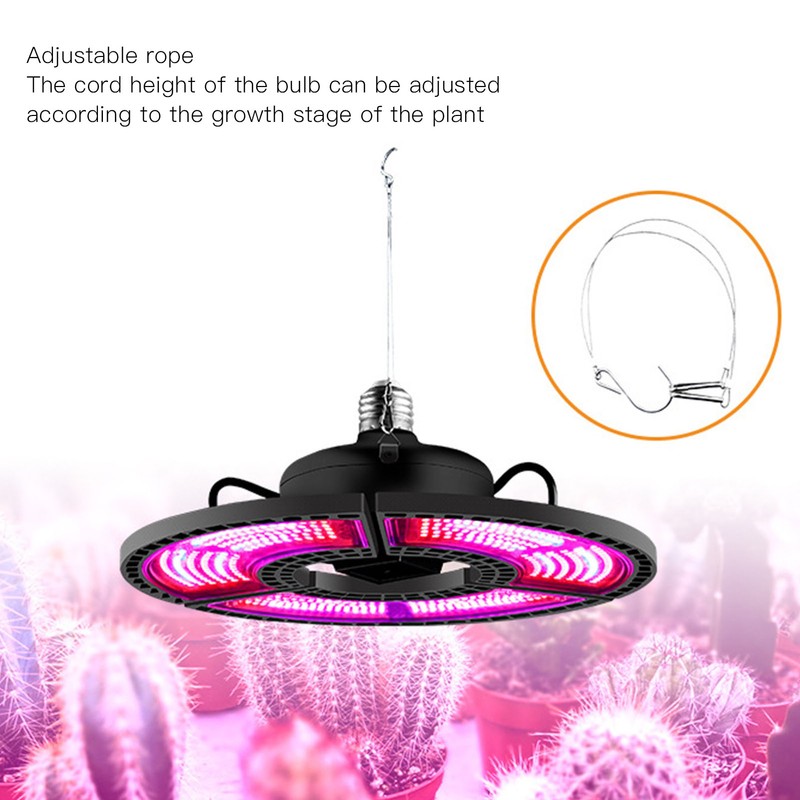LED Grow Light E27 E26 Lamp Head Folding Waterproof Indoor