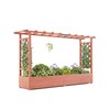 Arched Trellis Garden Planter with Hanging Roof - Elevated Wooden