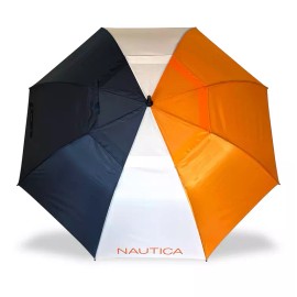 Nautica 2 pk Golf Umbrella Set - Orange/White/N