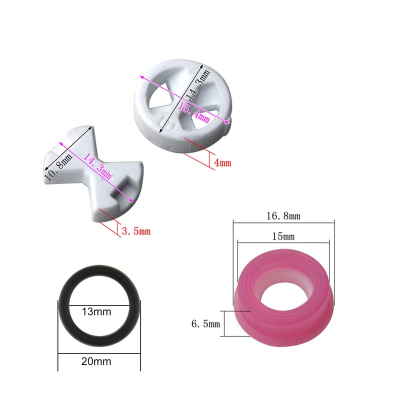 8pcs Ceramic Disc Silicon Washer Insert Turn Replacement Accessories Tools