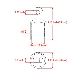 SHENGHUISS Bimini Top Cap Eye End Boat Fitting Stainless Steel 316 Round Tubing Marine Hardware with L Shape Hex Key (A-1 inch 4 Pack)