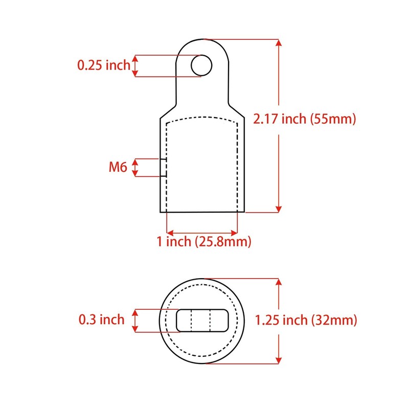 SHENGHUISS Bimini Top Cap Eye End Boat Fitting Stainless Steel