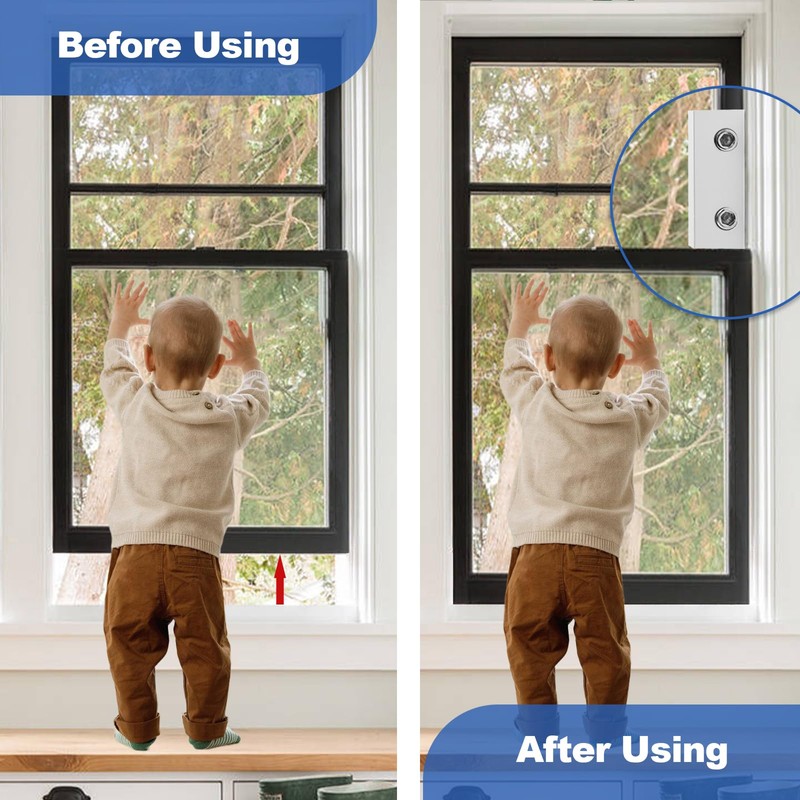 BLHLA 4 Sets Sliding Window Locks for Up and Down