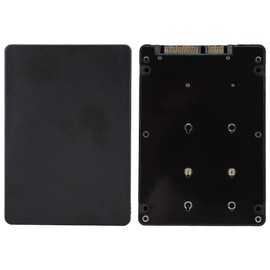 ASHATA Adaptador mSATA a 2.5 SATA, Mini Pcie/m SATA SSD a 2.5 Pulgadas Adaptador SATA Carcasa Externa para Disco Duro portátil, Mini Pcie Soporte de gabinete mSATA a SATA Soporte en Caliente(Negro)