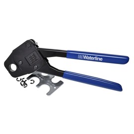 WaterLine Heavy Duty PEX Crimp Ring Tool for Plumbers | Professional-Grade Plumbing Crimper for ½” Copper PEX Rings | Low Profile, One-Handed Design | Includes GO/NO GO Gauge for Precision Crimping