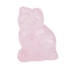 Hztyyier 1.38 inch Rose Quartz Carved Kitten Figures, Natural Crystal