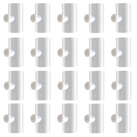 20 Pack Chicken Waterer PVC Tee Fittings, Automatic Poultry Waterers PVC Fittings for Threaded Chicken Water Cups/Nipples and Poultry Water Feeder, Fits 3/4" Sch. 40 Pvc Pipes & 1/8" FTP Threads