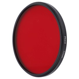 Red Full Color Lens Filter, Oil Proof Red Filters Waterproof Dustproof for DSLR Camera(77mm)