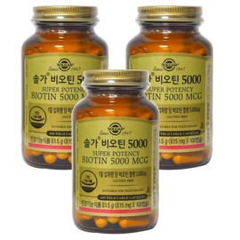 Solgar Biotin 5000 815mg x 100 capsules x3 line (15979772) / 솔가 비오틴 5000 815mg x 100캡슐 x3개 line (15979772)