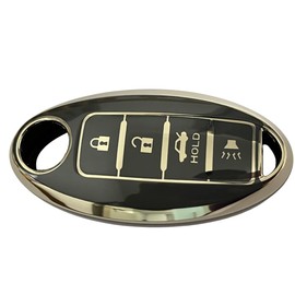 Genérico Funda de Llave Inteligente para Nissan Versa, Sentra, Altima, 4 Botones (Gris)