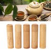 5pcs 12cm Length Travel Bamboo Tea Canister Tea Storage Container