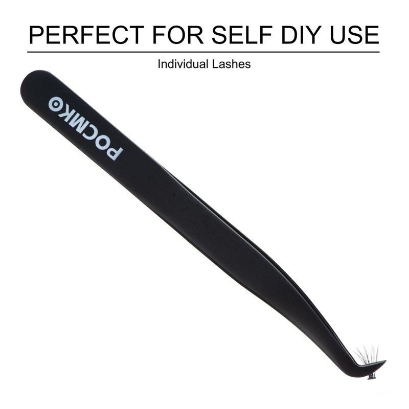 POCMKO Clusters DIY Lash Applicator Sets, 2 PCS Eyelash Tweezers,