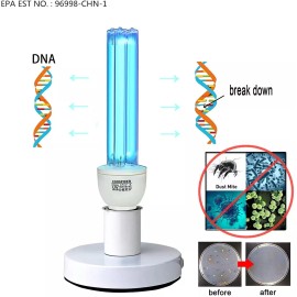 Coospider CTUV-25 UVC Germicidal Lamp with timer & 8,000 hour lamp