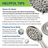 AquaDance 7" Premium High Pressure 3-Way Rainfall Combo with Stainless