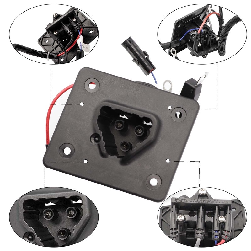 Panglong EZGO RXV 48V Charger Receptacle, Golf Cart Delta-Q Charger