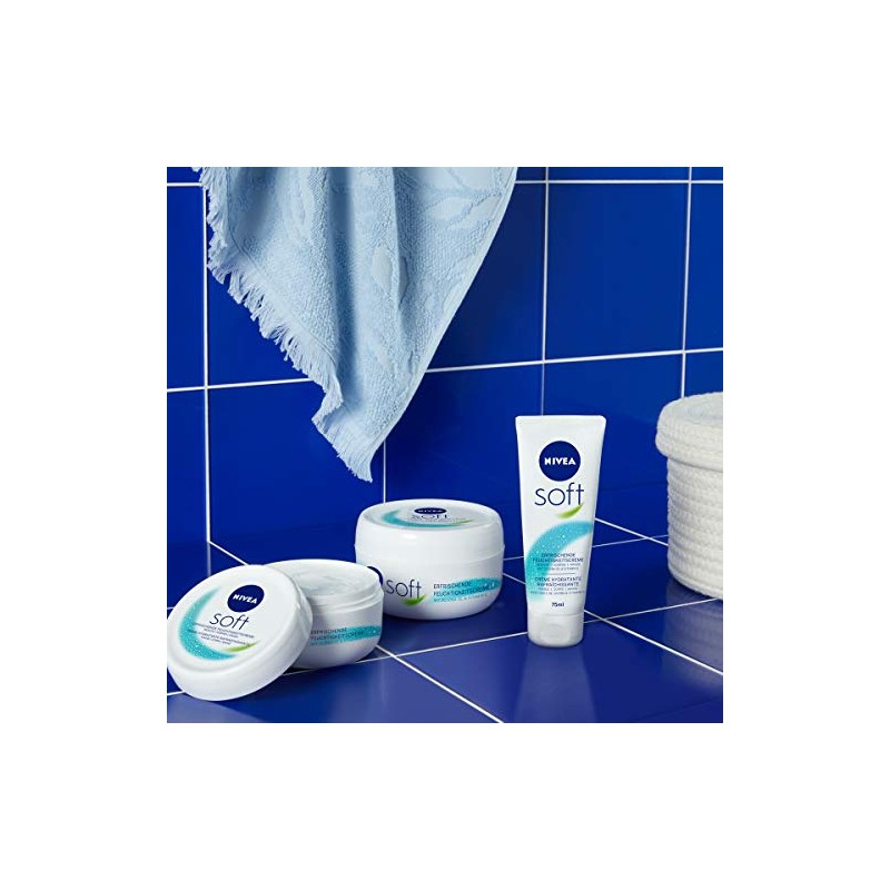 NIVEA Soft erfrischende Feuchtigkeitscreme (1.7 fl oz), pflegende Soft Creme