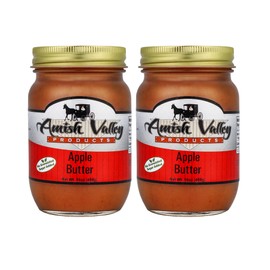 Amish Valley Products Apple Butter Glass Jars Old Fashioned Homestyle Slow Cooked No Corn Syrup (Sugar-Free)