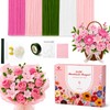 HHSarioneiro 550 Pcs Pipe Cleaner Flower Kit, Pink Complete DIY