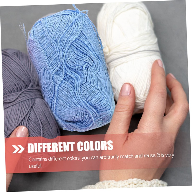 OHPHCALL 6 Rolls DIY Cotton Yarn for Crocheting Soft Skin