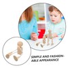 Tofficu 12 Pcs DIY Unfinished Wooden Robot Dolls Educational Craft