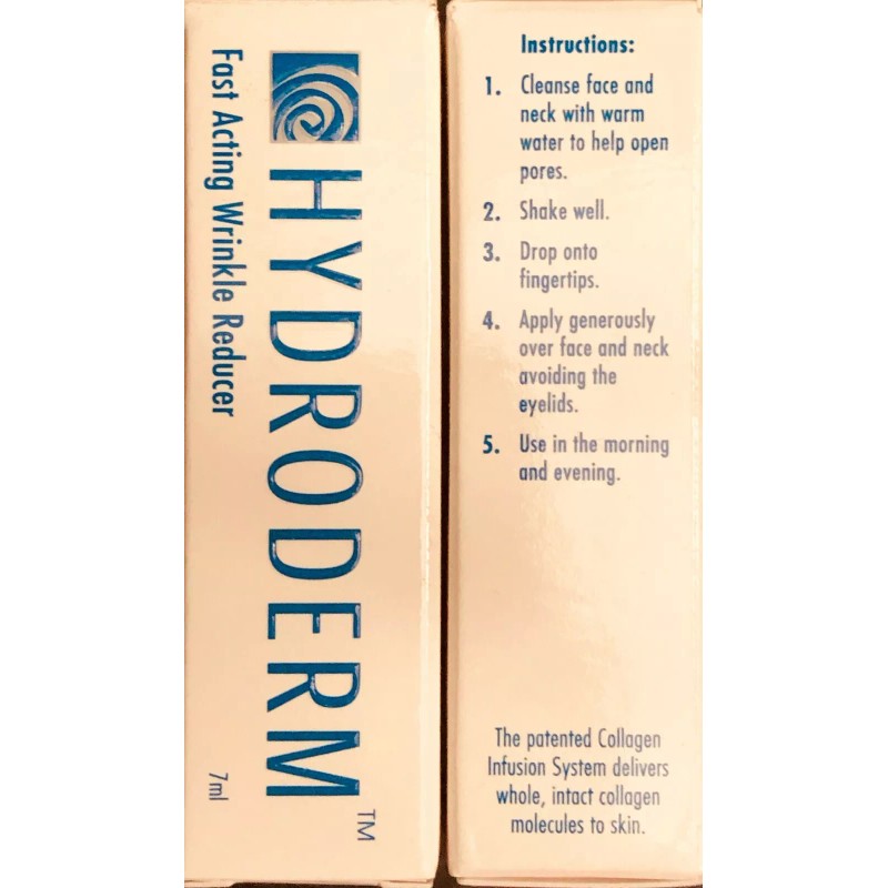 Hydroderm Original Fast-Acting Face Wrinkle Reducer Serum - 2 Bottle,