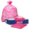 Plasticplace 12-16 Gallon Trash Bags │ 1.2 Mil │ Pink