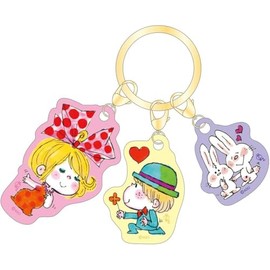 Tees Factory MA-5546471RI Ado Mizomori 3 Charm Key Holder, Ribbon, H2.0 x W 1.3 x D 0.1 inches (52 x 34 x 3 mm)