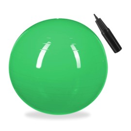 Relaxdays Gym Ball Fitness Ball Yoga & Pilates Office Balance Ball with Air Pump Diameter 65 cm Choice of Colours, green