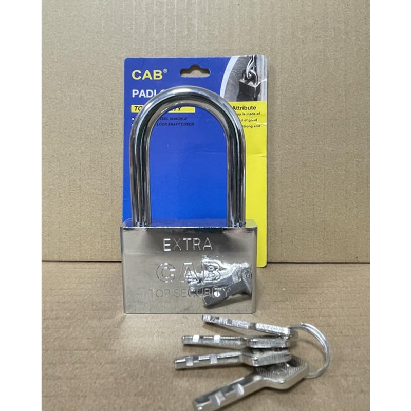 Heavy Duty Security Padlock with 4 Keys,9.8mm Thick Long Shackle