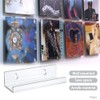 Restynic 12-Pack 4-Inch Clear Vinyl Record Shelf, Space-Saving & Easy