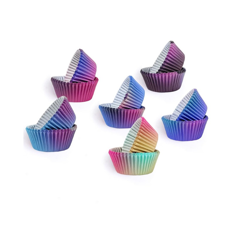 Gcardist 300-Count Cupcake Liners Standard Cupcake Cups 6 Gradient Design