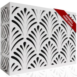 Doorbell Chime Cover Box Only, Aesthetic Wooden Door Bell Chime Box Design Cover for Home Upgrades, Easy Install Decorative Doorbell Cover Box Only, Universal Fit Door Bell Cover, White