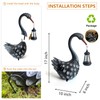 HONGLAND Solar Garden Statue Outdoor Swan Decor Bird Decor Lawn
