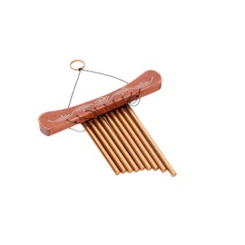 Sonic Energy Hand Chime - Metallic Wind Chime with 9 Sticks on Wooden Hanger - Sound Effect Instrument for Therapy and Percussion (HC9B)