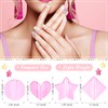 4 moldes de uñas en relieve, marco de metal, herramientas
