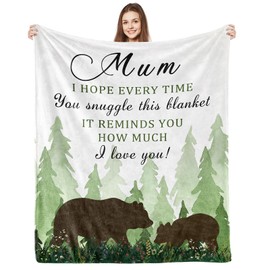 COZYCRIB Gifts for Mum Blanket Mum Christmas Birthday Gifts New Mum Gifts Gifts for Mum from Daughter Son Mother Gifts for Sofa Bedding Living Room (60 * 50inch)