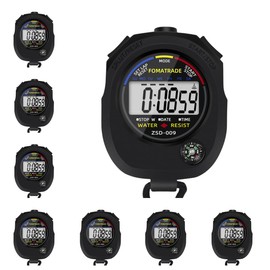 FomaTrade Waterproof Stopwatch,Digital Stopwatch Timer,Sport Stop Watch,Interval Timer with Large Display 8pcs/lot