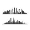 Modern City Building Laptop Macbook Sticker (Black)