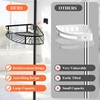 Peyulia 4-Tier Rustproof Corner Shower Caddy with Tension Pole, 42-115