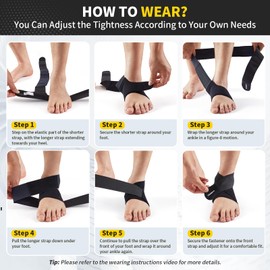 CAMBIVO Ankle Brace, Adjustable Ankle Brace, Ankle Brace, Right and Left, Achilles Tendon Bandage for Heel Spurs, Plantar Fasciitis, Sports, Everyday Use