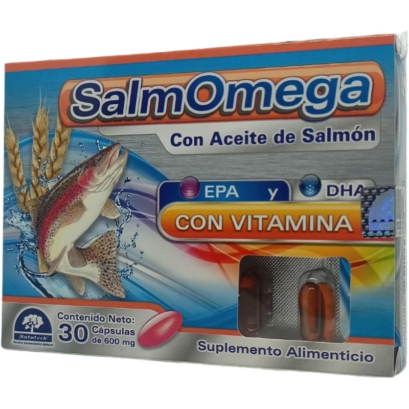 Salmomega 30 capsulas Suplemento para una Óptima Salud Cerebral con