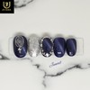 Silent night sky handmade nail tips - Long Oval /