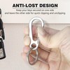 ASNAME 5Pcs Stainless Steel Key Chain with Keyring, 1.97”/5cm Carabiner