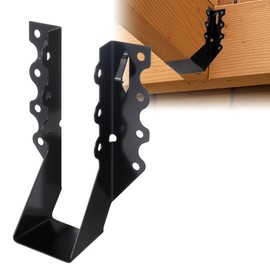 Mixiflor 50 Pcs 2x6 Joist Hangers, 20 Gauge Heavy Duty Face Mount Joist Hangers for Wood, Black Powder Coated Hurricane Ties Deck Brackets for Rafters, Floor, Ceiling, Roofs