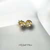 India with Love 9K Gold Pearl Stud Earrings, Delicate Classic