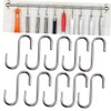 BUGUUYO 10pcs Stainless Steel S Hooks Hanging Hooks for Kitchenware