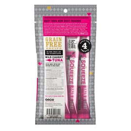 I and Love and You Treat Meow Lickable Cat Treats - Tuna Puree - Skin and Coat Support, Squeeze Treat, Omega 3s, 0.5oz, 4ct