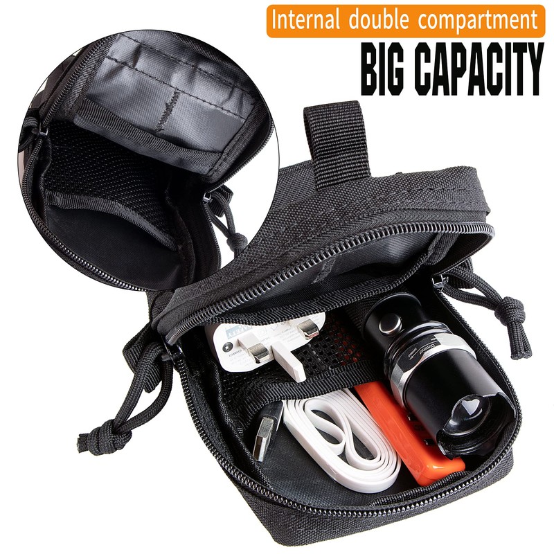 bvya Tactical Phone Pouch, Multi-Purpose Utility Tool Pocket Molle Phone