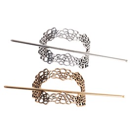Mikinona 2pcs Vintage Hair Clip Hair Sticks for Buns Minimalist Hairband Hairpin Volume Clips